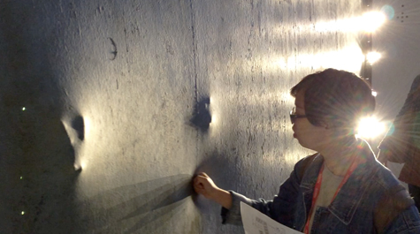 Trying the wall